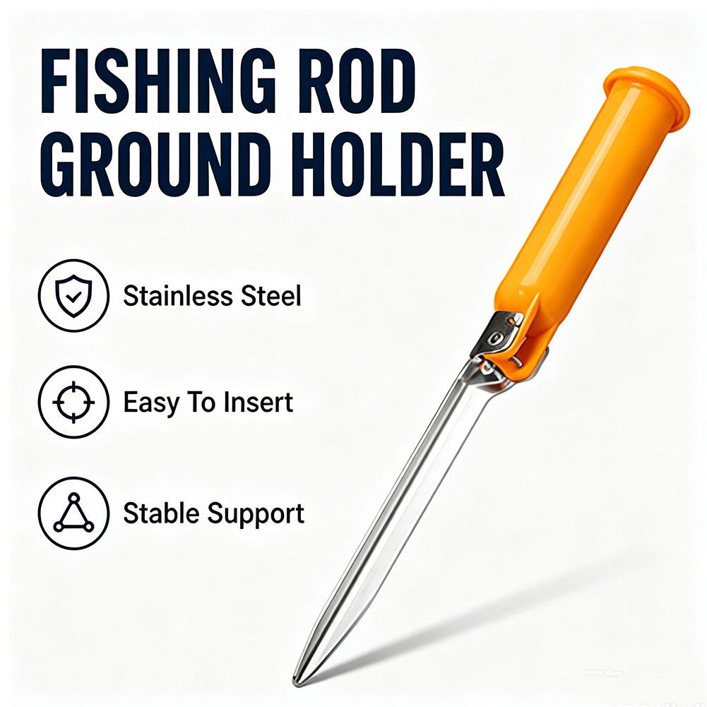 Fishing Rod Repair Kit - Multifunctionele opvouwbare surfvisstokhouder met opbergdeksel -