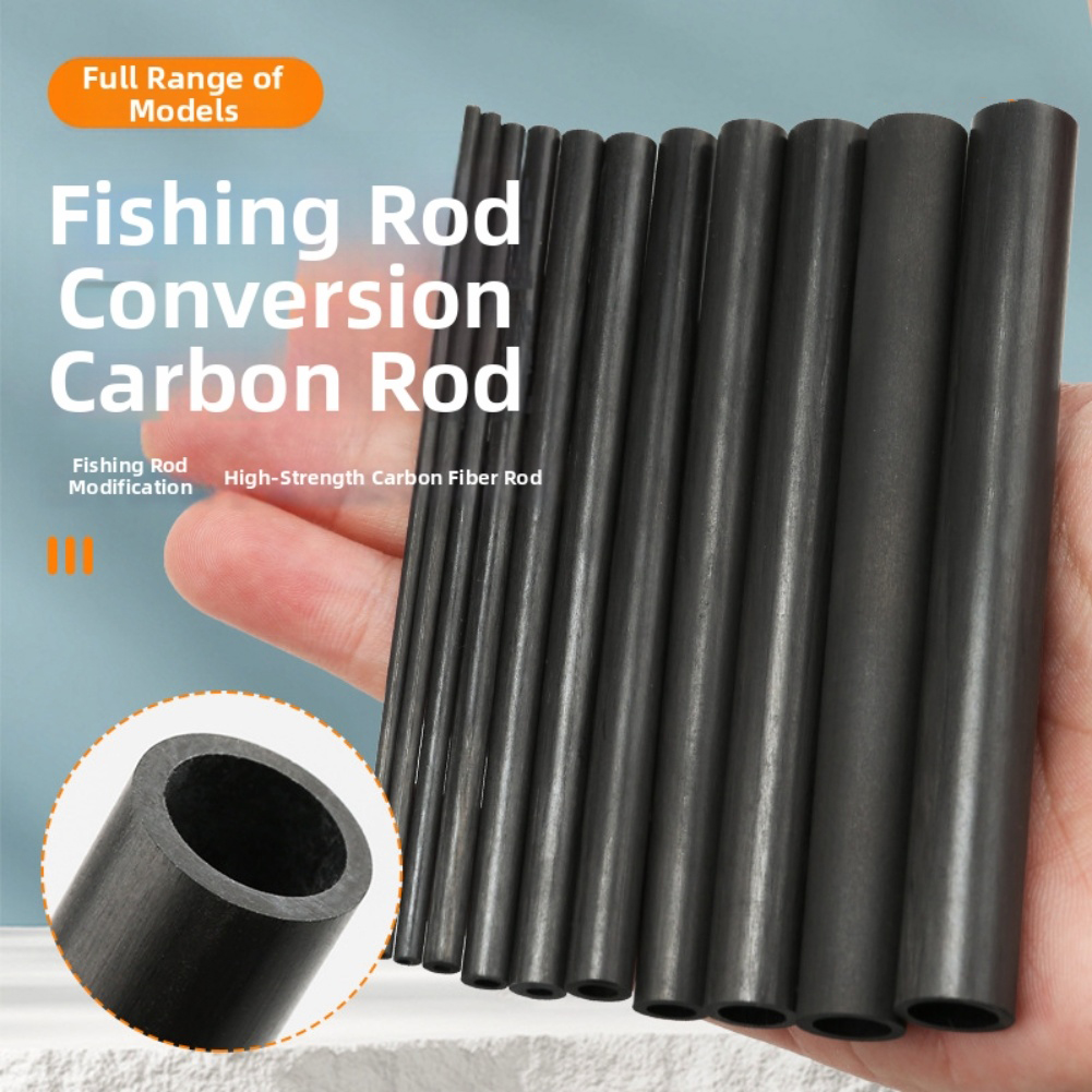 Fishing Rod Carbon Fiber - 10cm Zwarte Holle Koolstofvezel Buis Voor