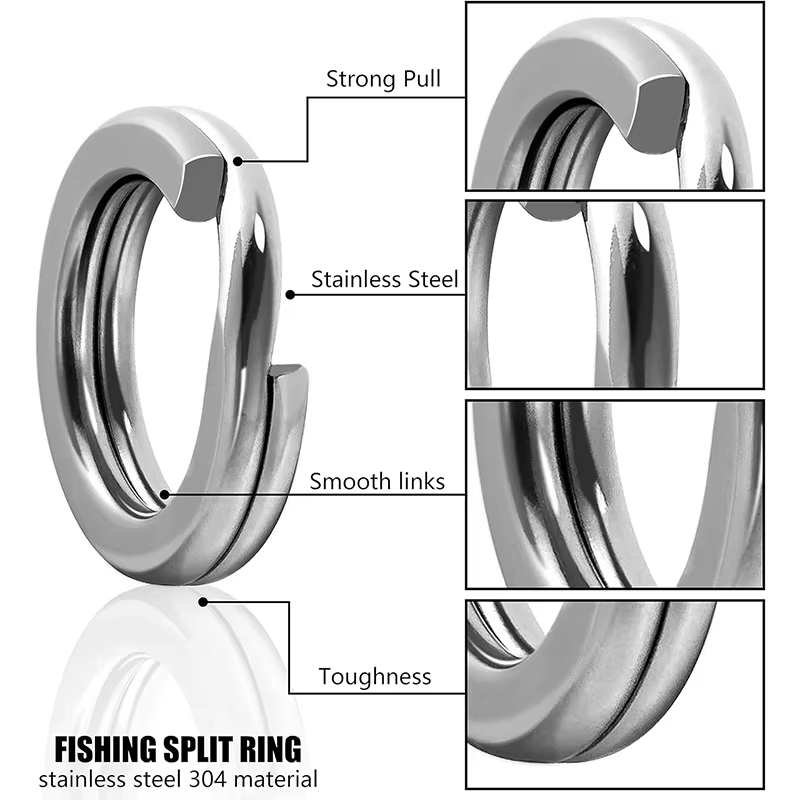 Fishing Rod Case - 5 Size Rvs Vissen Split Ringen