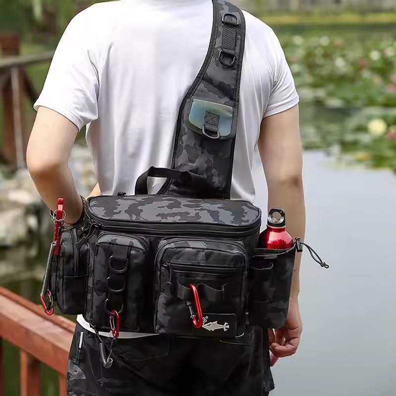 Fishing Rod Fly - Visserij heuptas schoudertas aas visgerei opbergruimte
