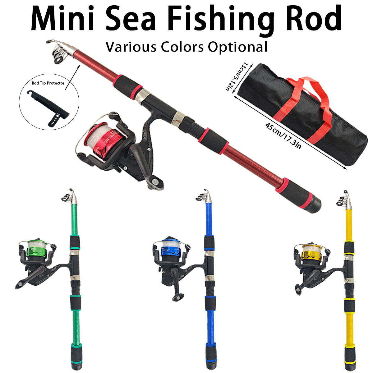 Mini telescopische zeehengelse - Fishing Rod Combo recensie en prijs