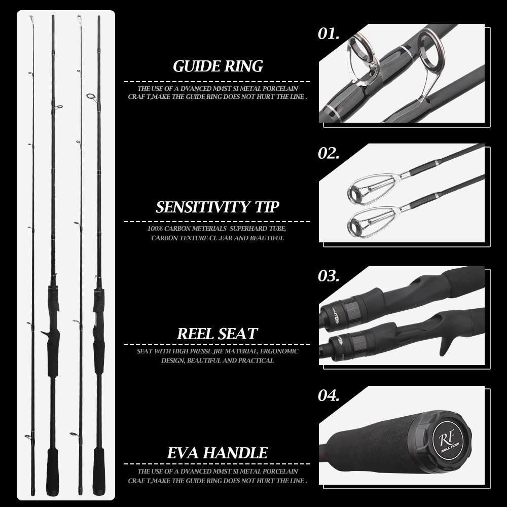 ROLLFISH Carbon Fiber Spinheng - Fishing Rod Carbon Fiber recensie en prijs